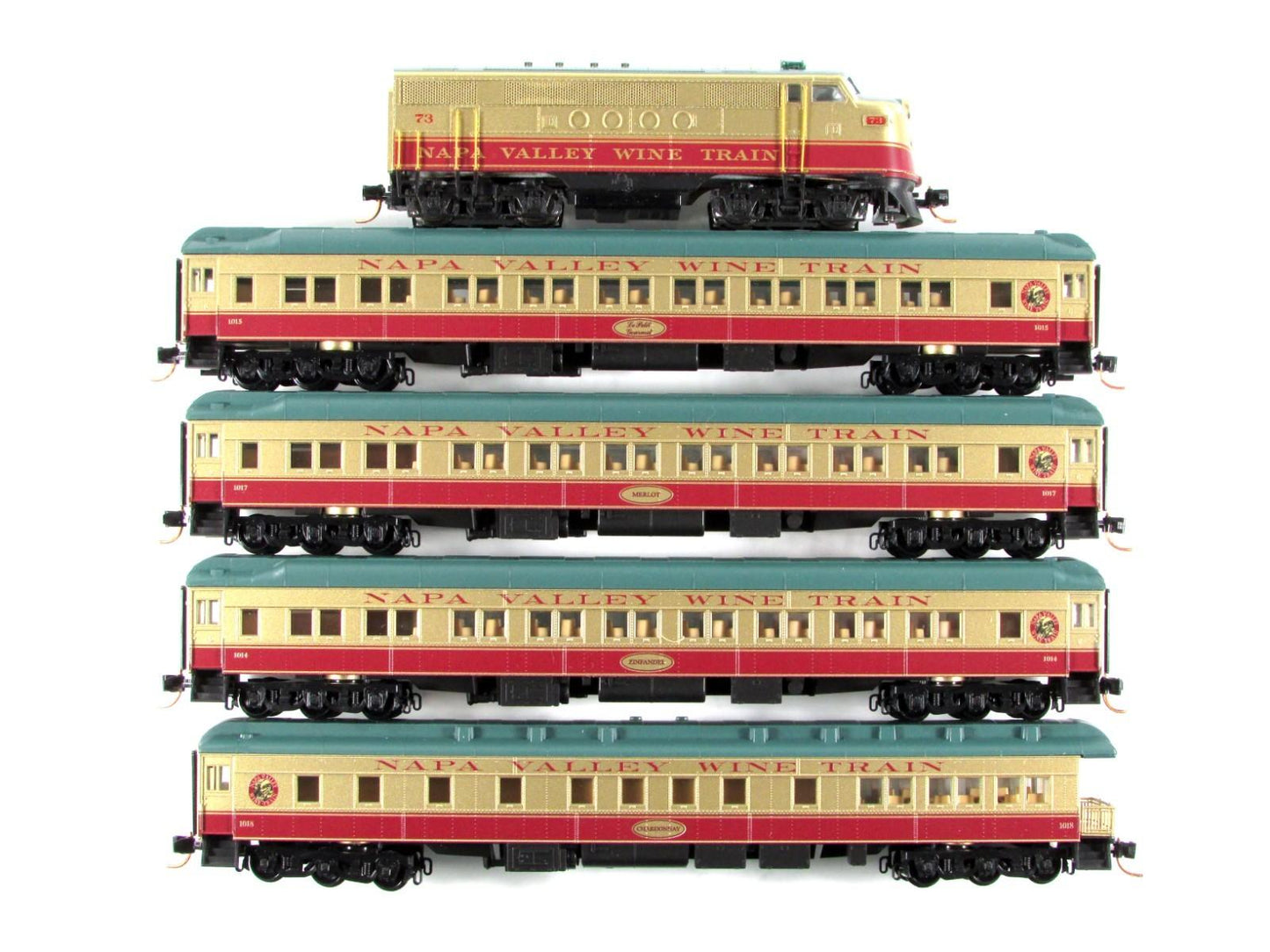 N Scale ***NAPA WINE TRAIN*** Locomotive & Passenger Set - Micro Trains 99301500