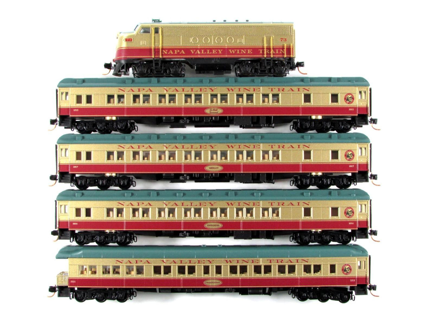 N Scale ***NAPA WINE TRAIN*** Locomotive & Passenger Set - Micro Trains 99301500