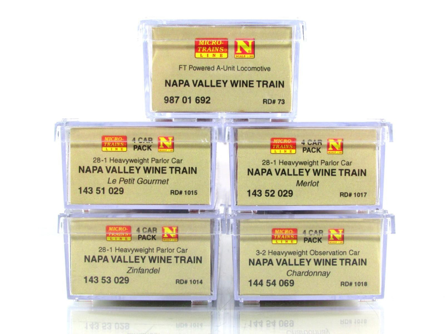 N Scale ***NAPA WINE TRAIN*** Locomotive & Passenger Set - Micro Trains 99301500