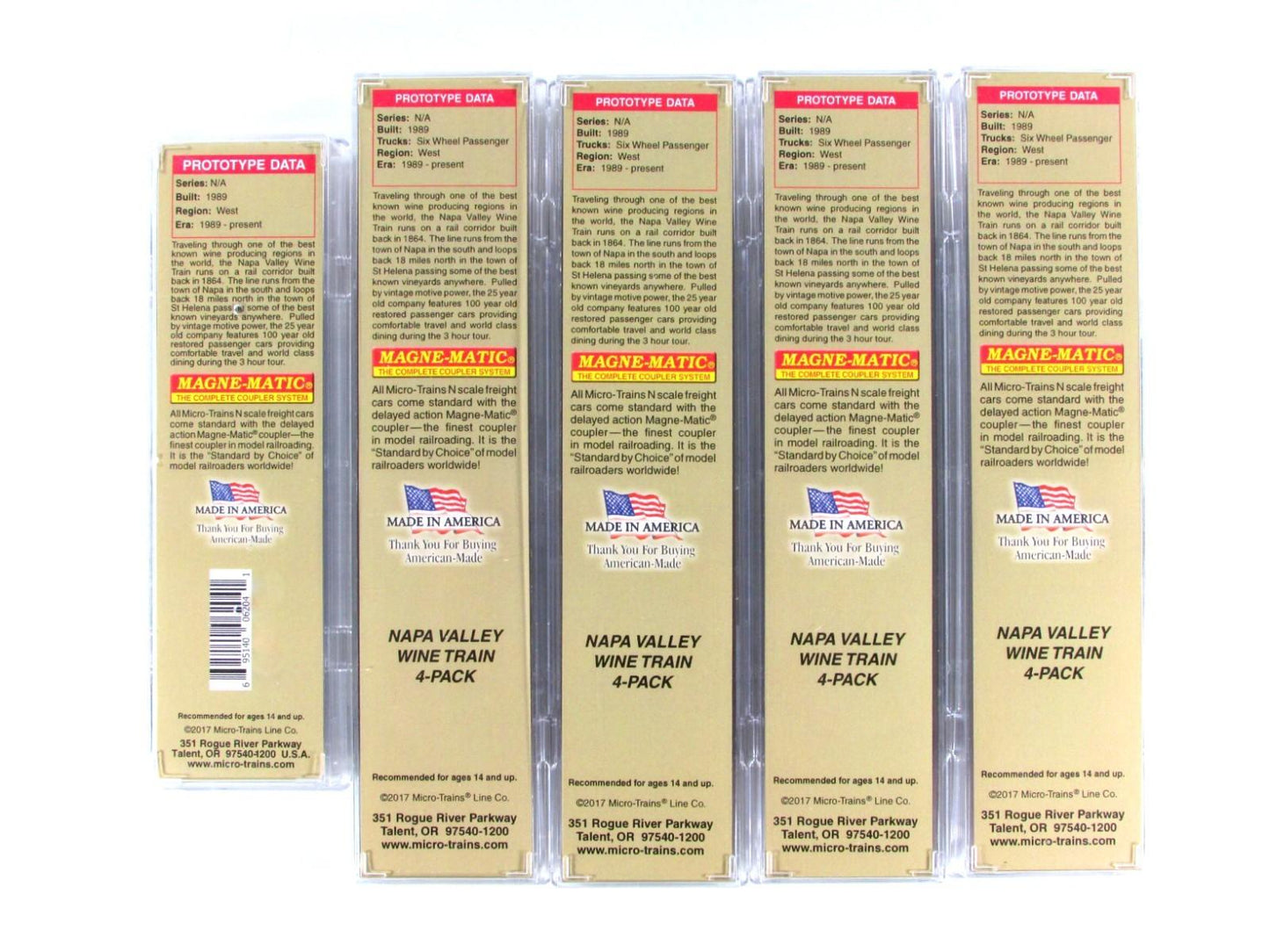 N Scale ***NAPA WINE TRAIN*** Locomotive & Passenger Set - Micro Trains 99301500