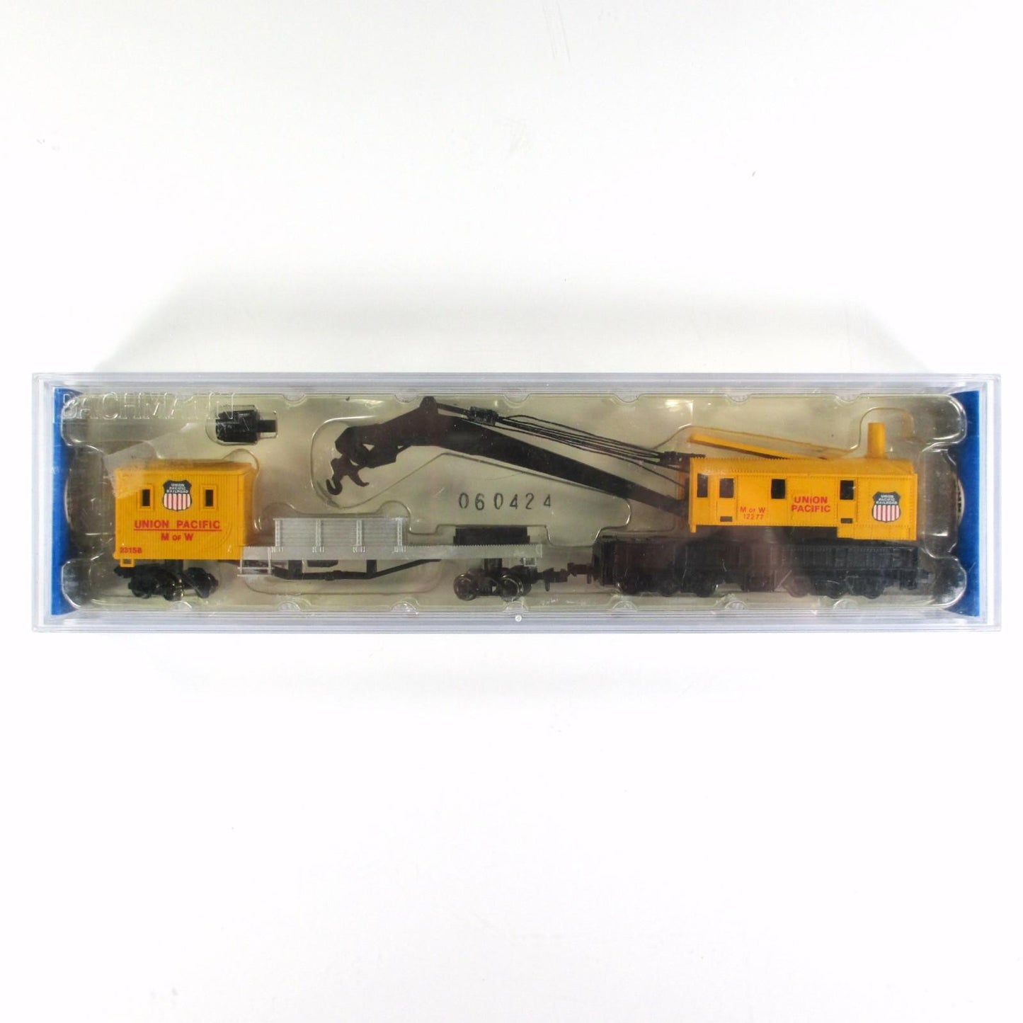 N Scale **UNION PACIFIC*** MOW Boom Crane #12277, Tender #23158 - Bachmann 46611