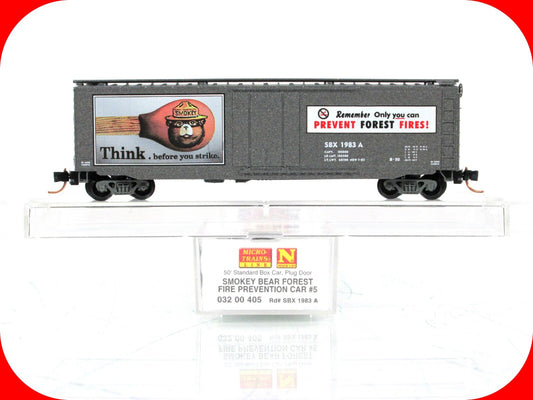 N Scale **SMOKEY BEAR** Fire Prevention Car 5, SBX 1983A - Micro Trains 03200405