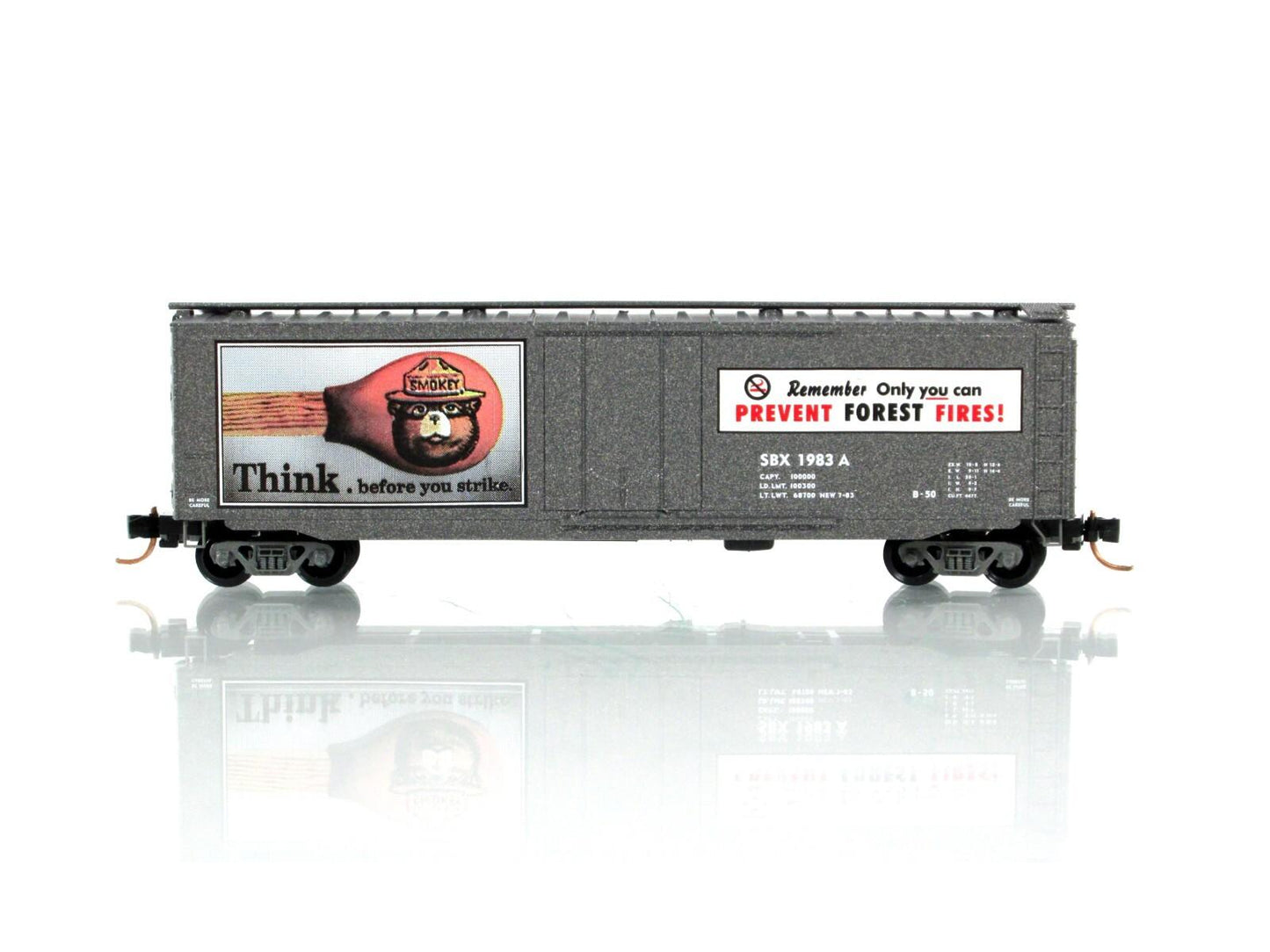 N Scale **SMOKEY BEAR** Fire Prevention Car 5, SBX 1983A - Micro Trains 03200405