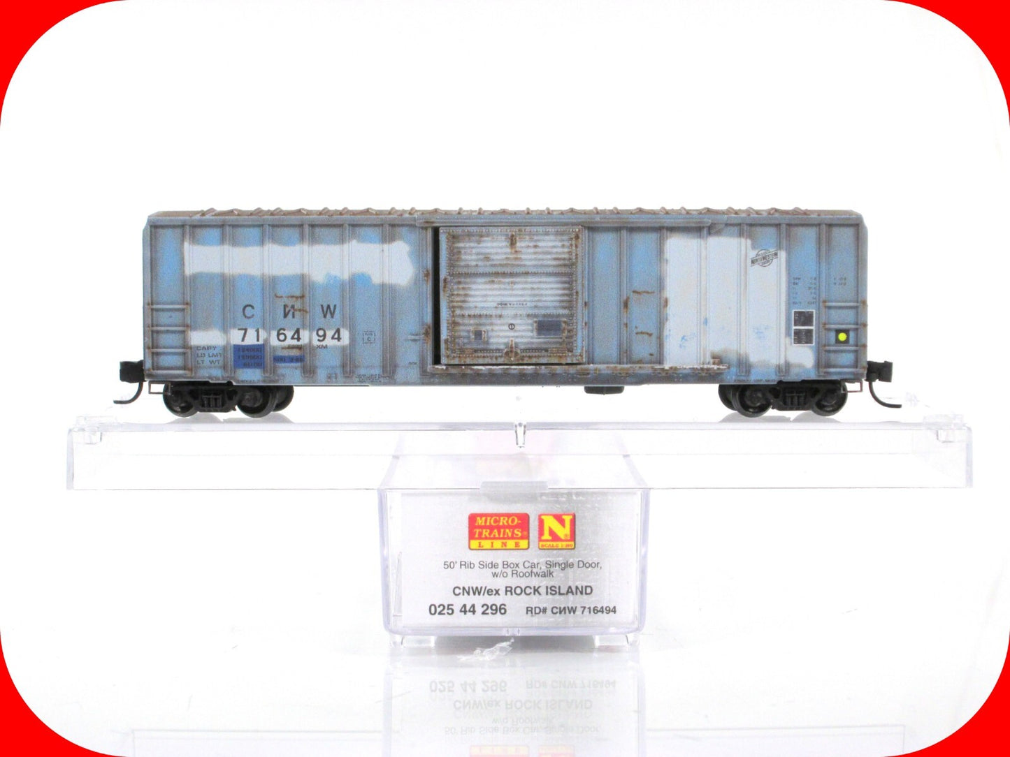 N Scale **CNW ex-ROCK ISLAND** Weathered Box Car #716494 - Micro Trains 02544296