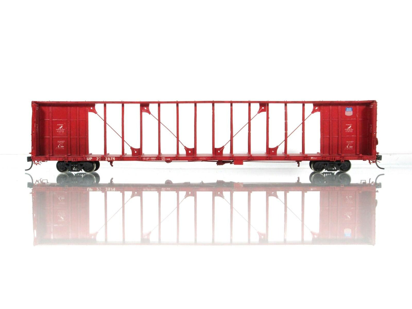 HO Scale BRASS **UNION PACIFIC** 75' Centerbeam Bulkhead Flat Car - Overland, MS