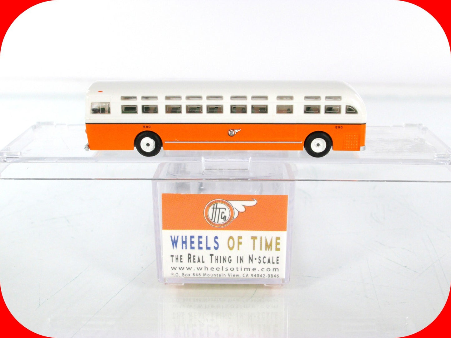 N Scale ***HOUSTON TRANSIT COMPANY*** Motor Coach #590 - WHEELS of TIME 90678