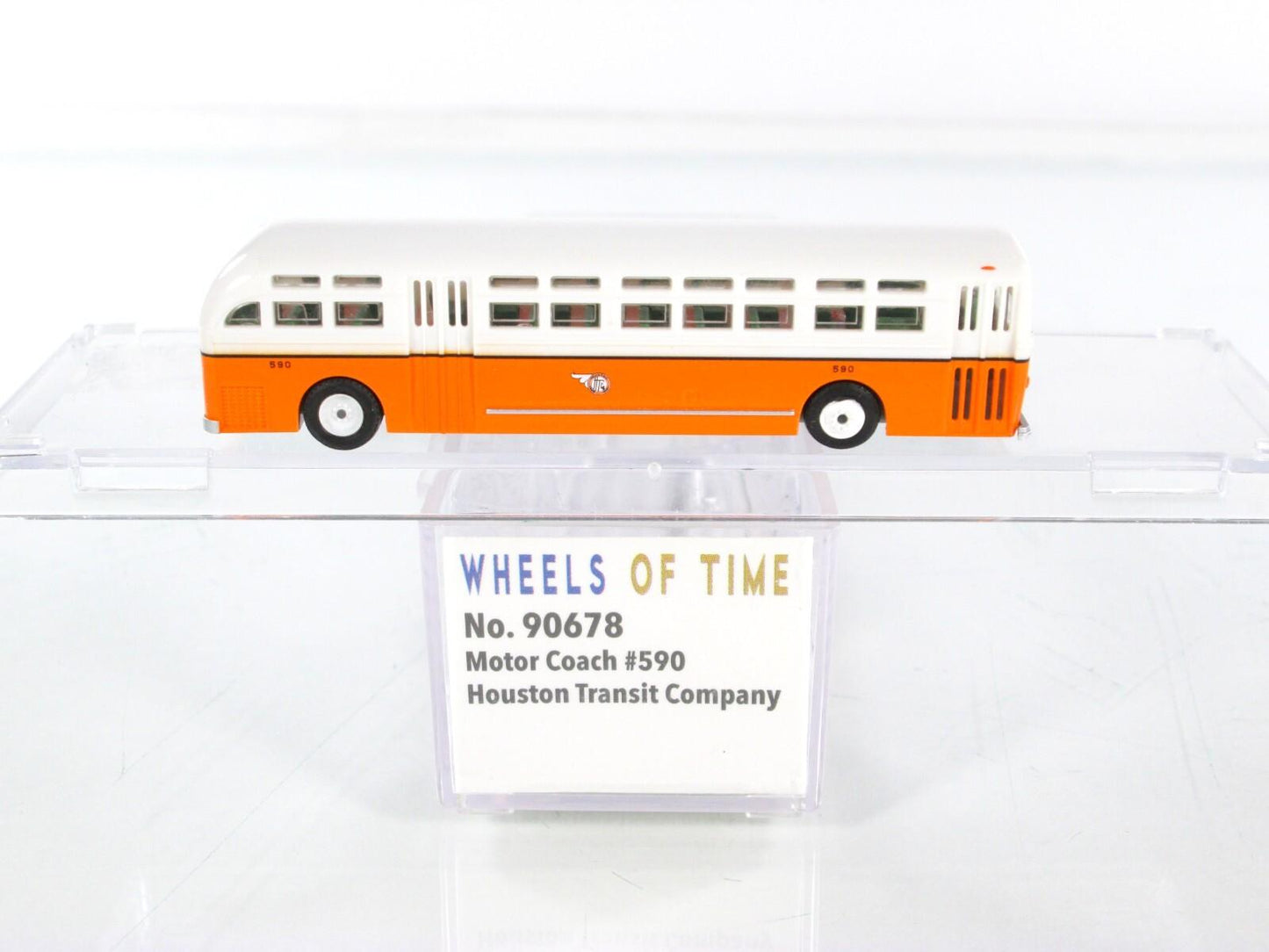 N Scale ***HOUSTON TRANSIT COMPANY*** Motor Coach #590 - WHEELS of TIME 90678