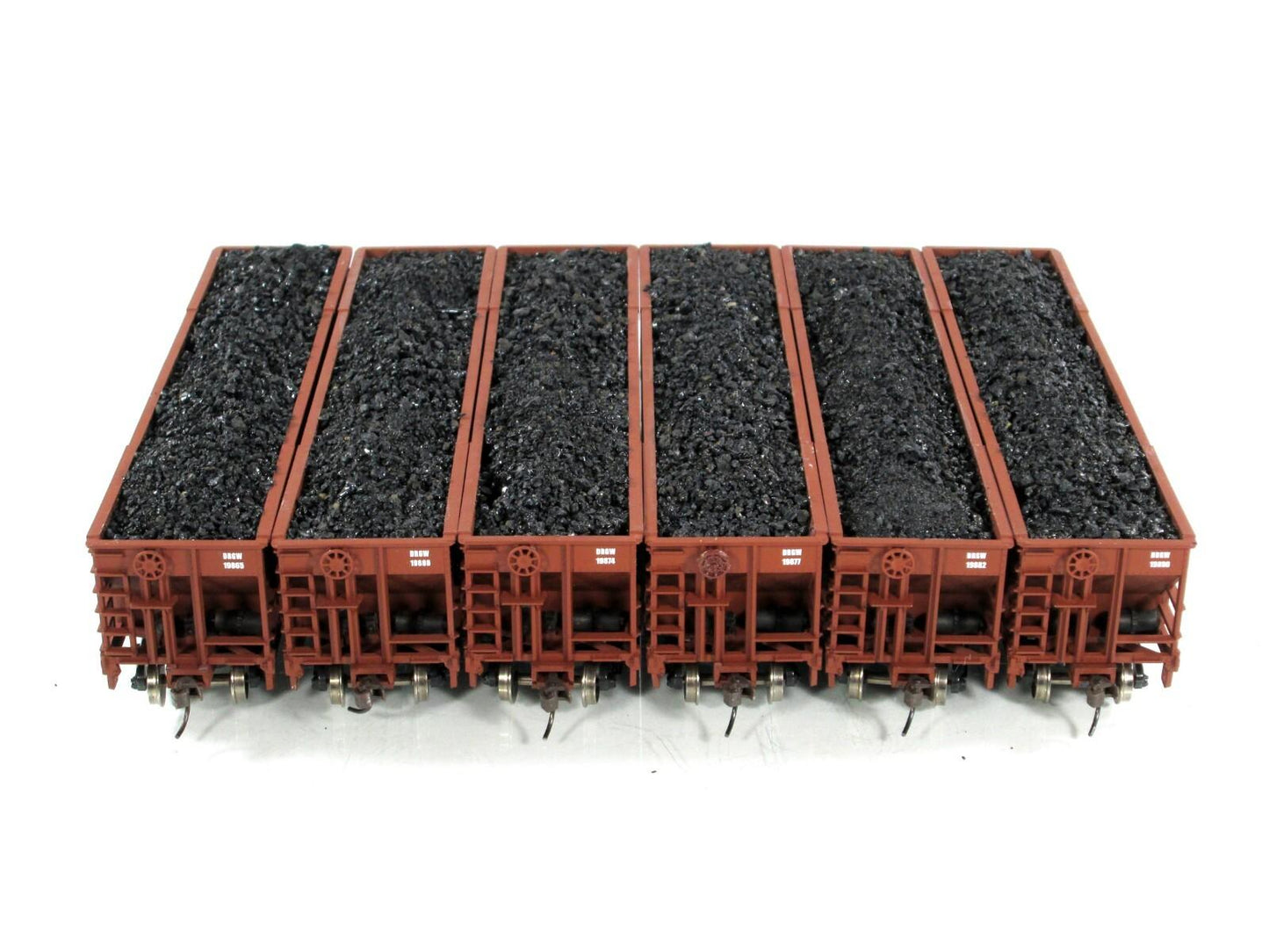 HO Scale ***DENVER RIO GRANDE*** Hopper 6-Pack w/ Coal Loads, Walthers 932-49451