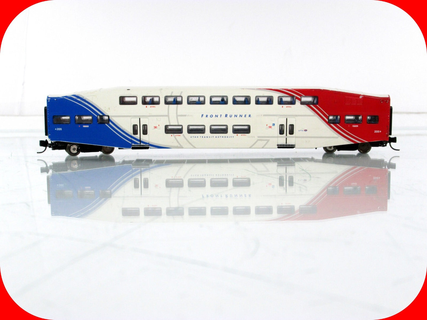 N Scale ***UTAH FRONT RUNNER*** Bombardier Commuter Coach #205 -- Athearn