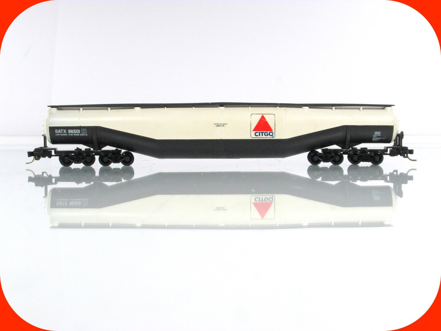 N Scale ***CITGO** Jumbo 94' Tanker, GATX 96501 --Atlas 3111, Micro-Trains Cplrs