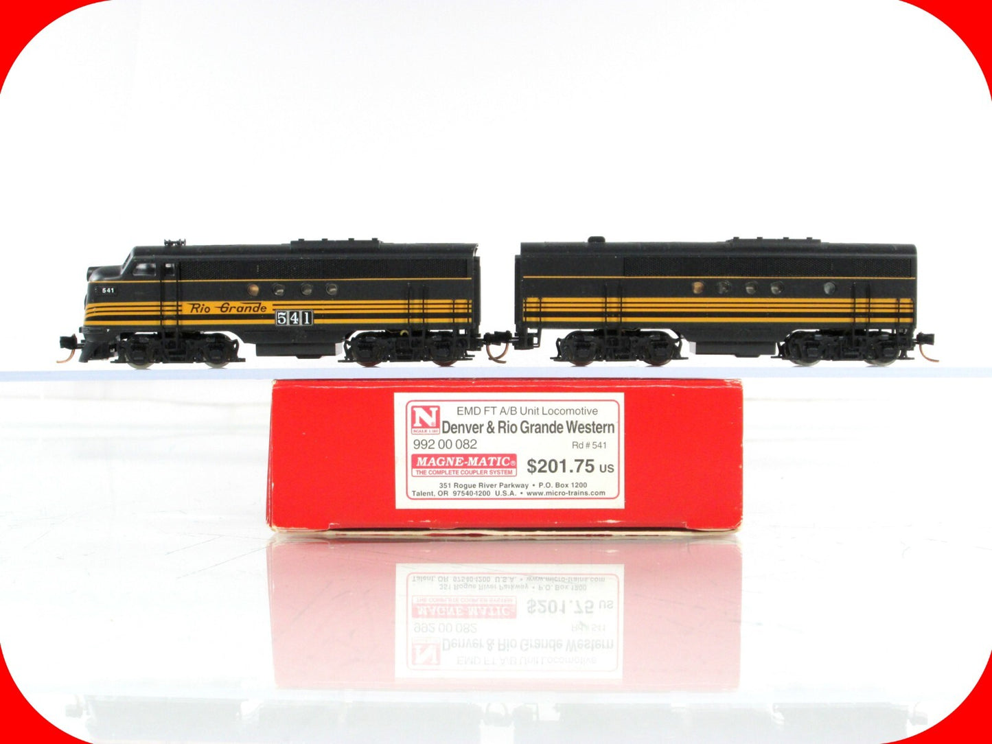 N Scale ***RIO GRANDE*** EMD FT A/B Set #541 - Micro Trains 99200082 *DCC Ready