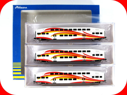 N Scale *NEW MEXICO RAIL RUNNER* Bombardier Set 1003, 1004, 1013 - Athearn 28593