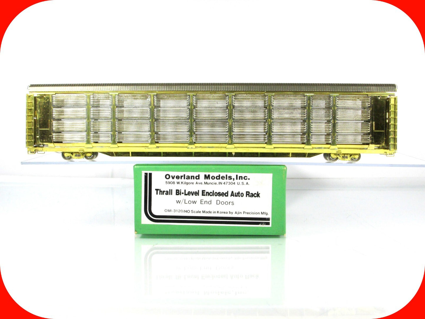 HO Scale BRASS ***Thrall Bi-Level Enclosed AUTO RACK*** --- Overland / Ajin 3120