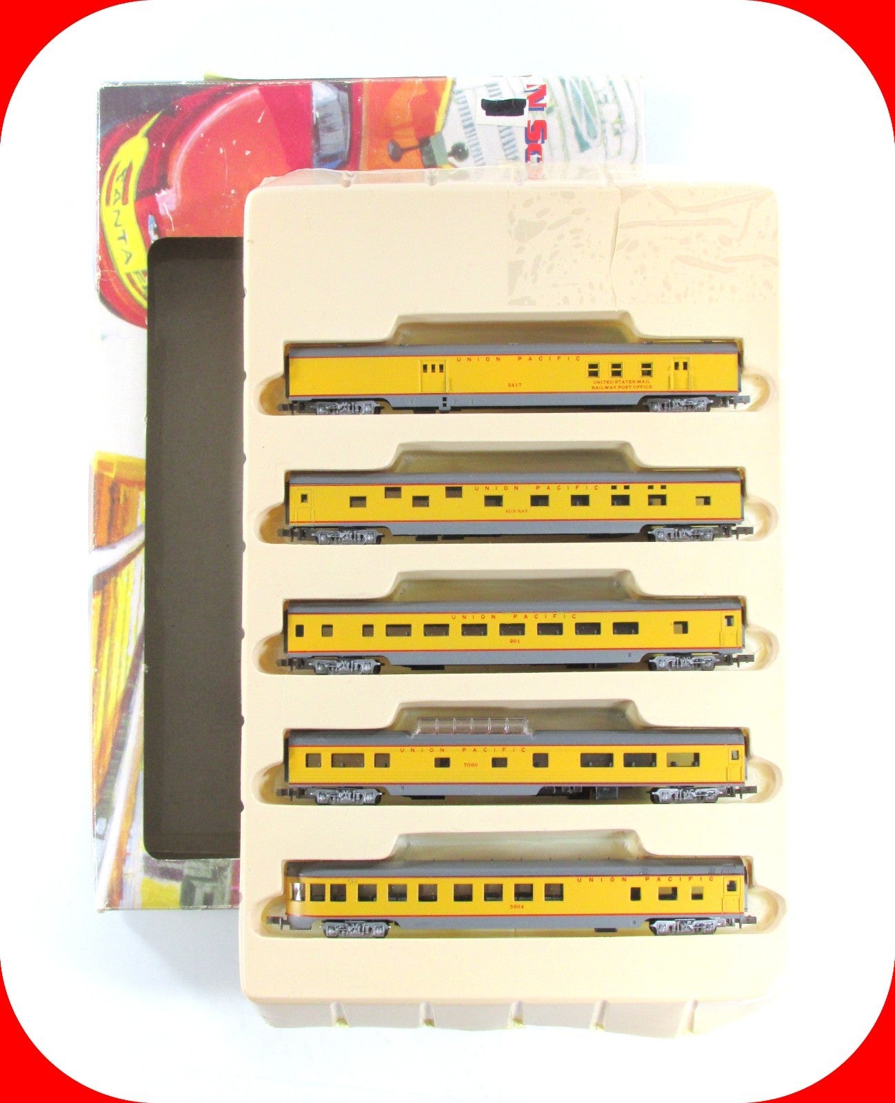 N Scale ***UNION PACIFIC*** LightWeight Passenger 5-Car Set ----- Con-Cor 004004