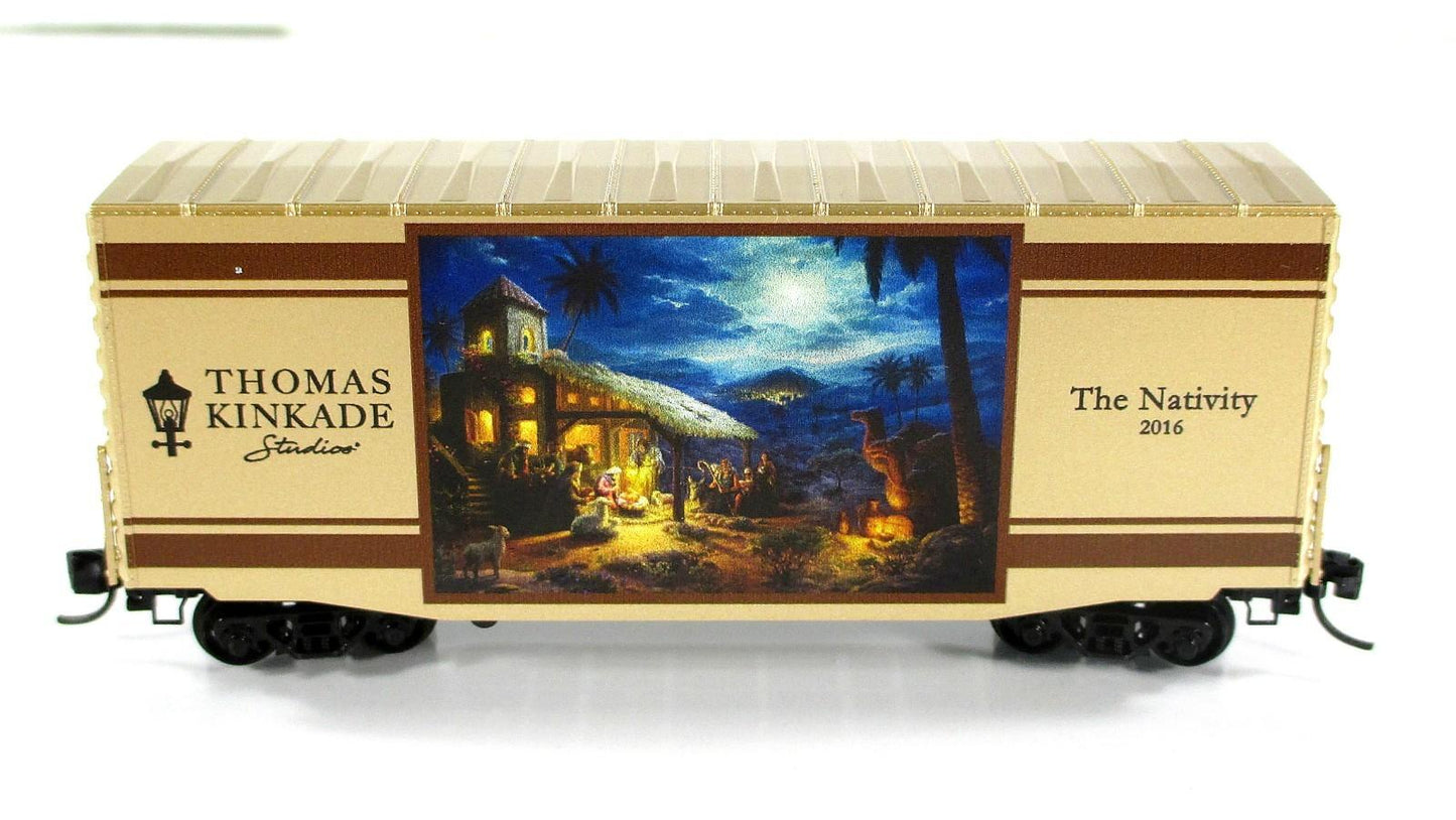 N Scale THOMAS KINKADE ***CHRISTMAS NATIVITY*** Box Car -- Micro Trains 10100831