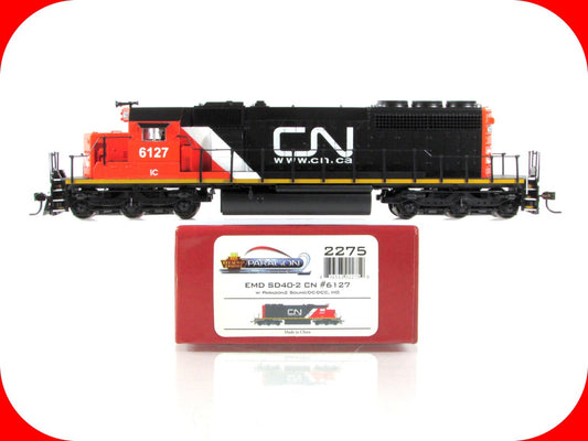 HO Scale ***CANADIAN NATIONAL** SD40-2 #6127 - Broadway 2275, DCC Paragon2 Sound