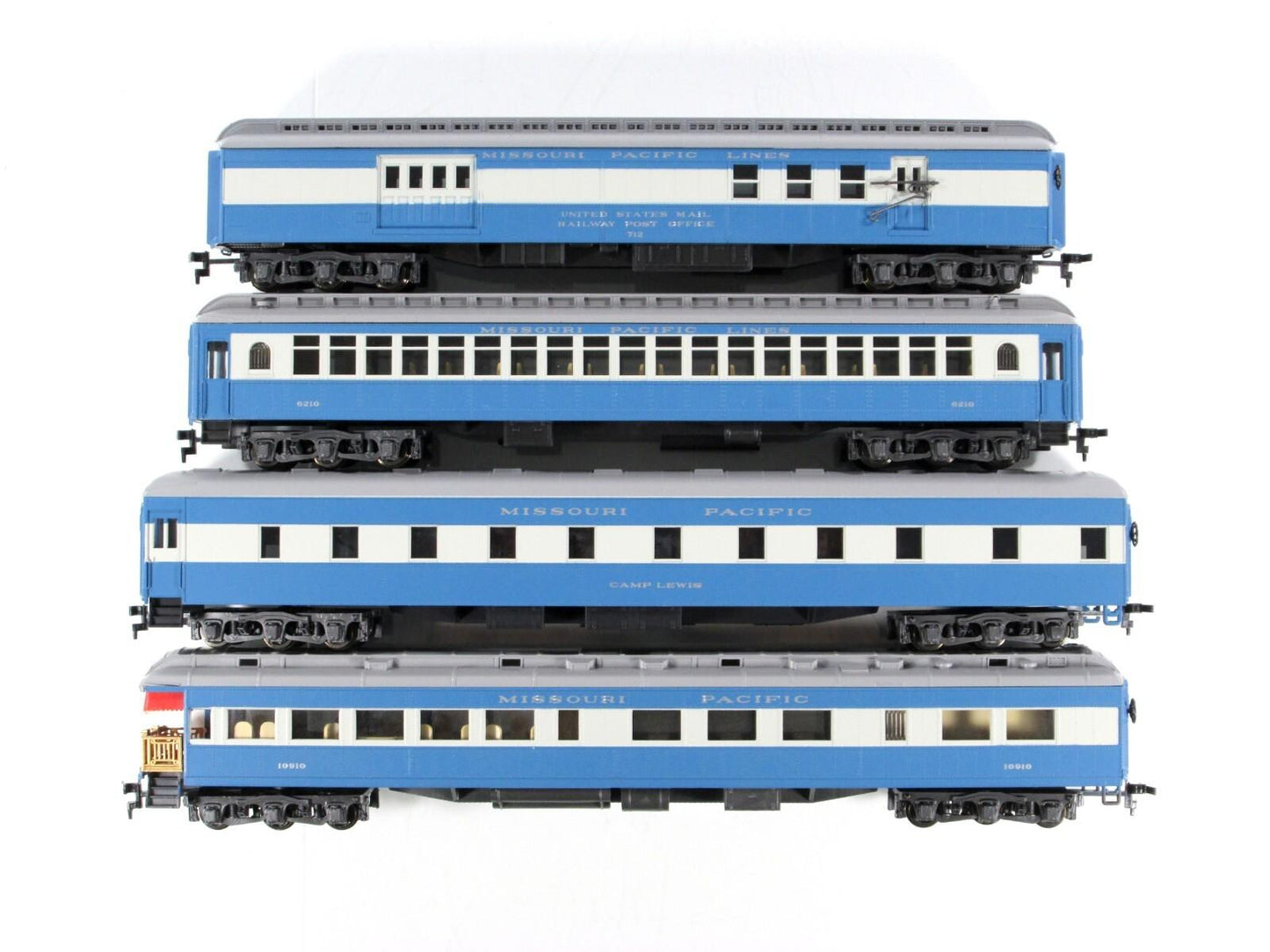 HO Scale **MISSOURI PACIFIC** 1920s Hvywt Passenger 4-Car Set B - Rivarossi 6897