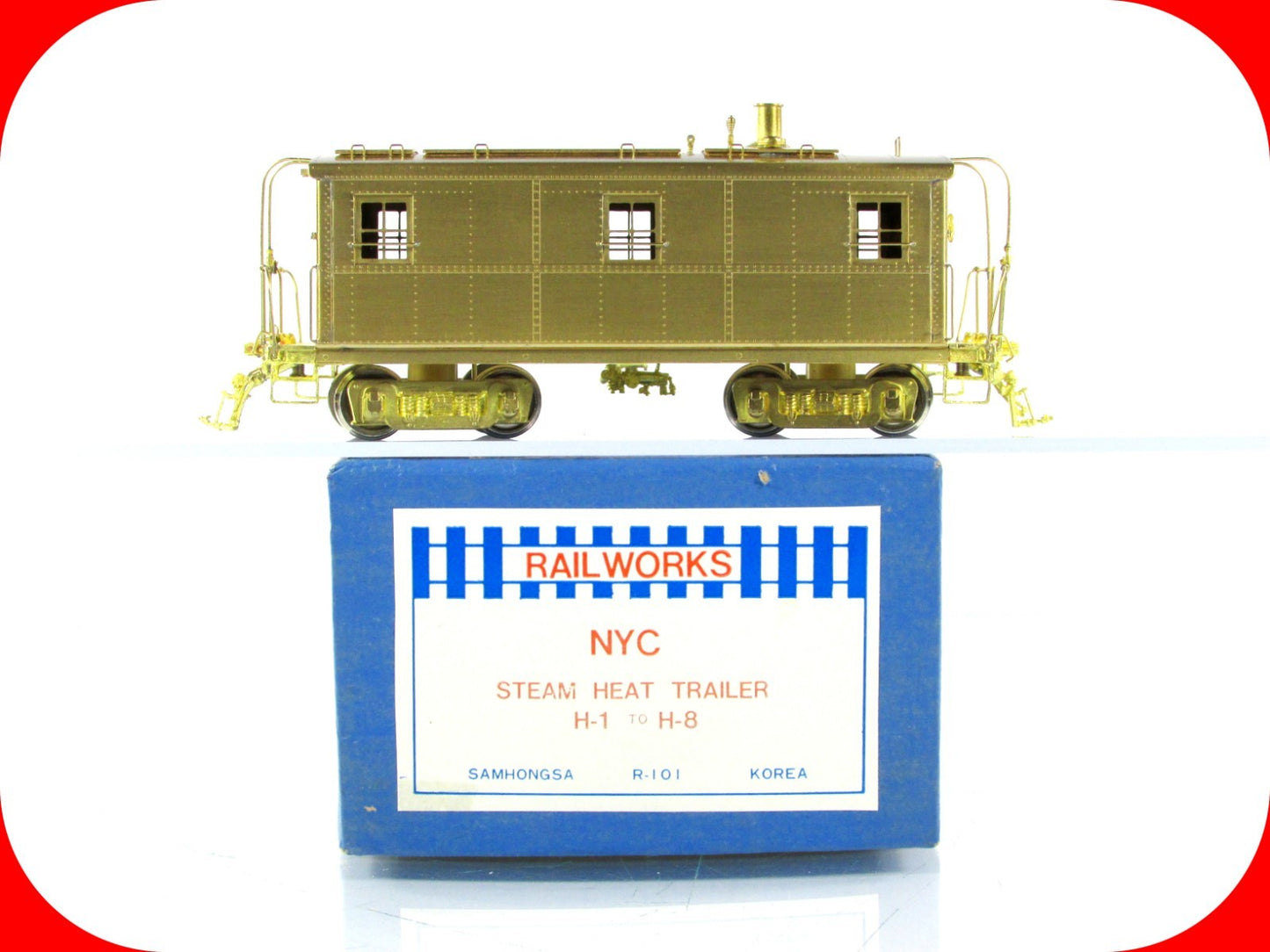 HO Scale BRASS ***STEAM HEAT TRAILER*** H-1 to H-8 - Railworks R-101 / Samhongsa