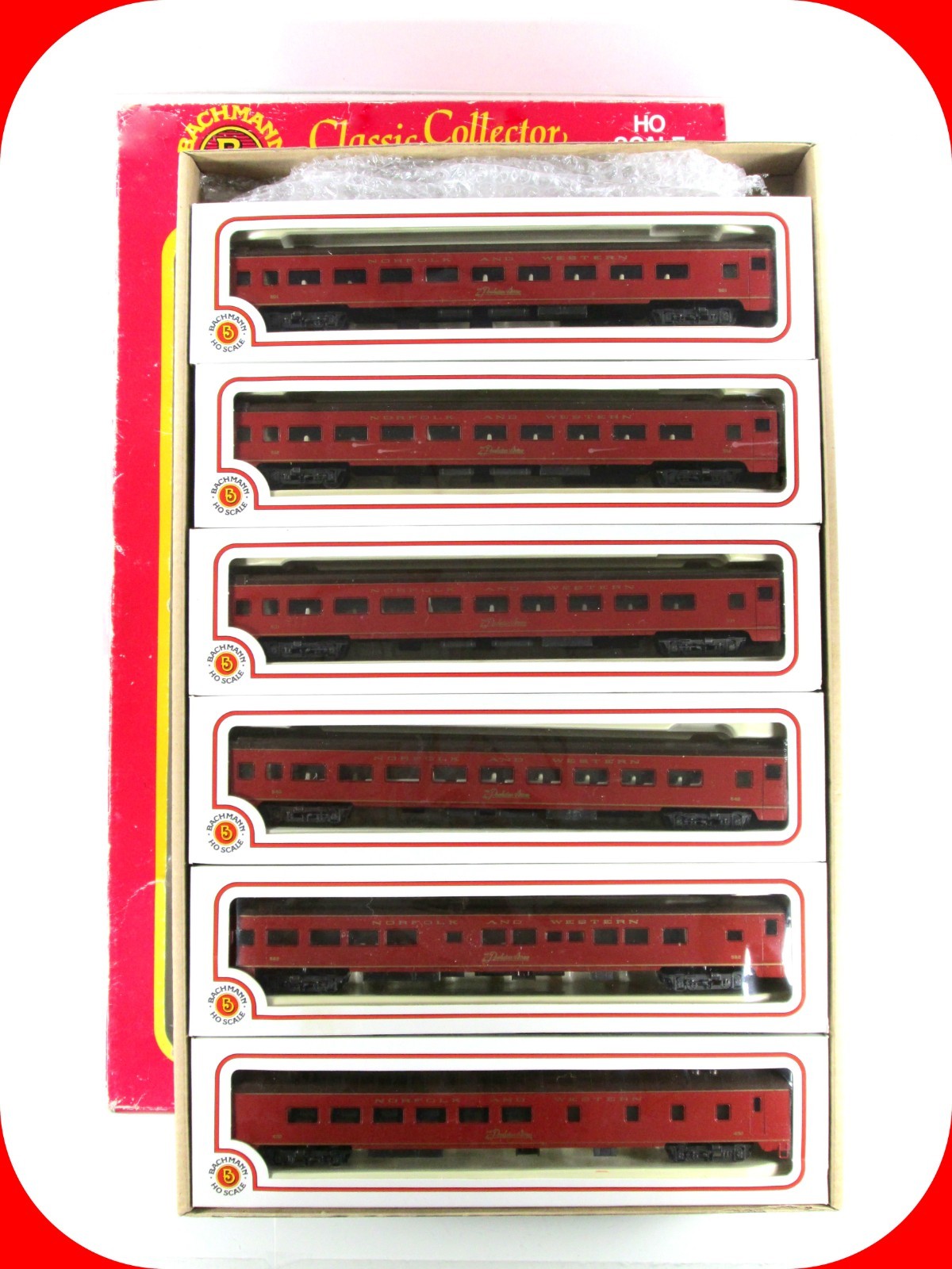 HO Scale Norfolk & Western *POWHATAN ARROW* Passenger Car Set - Bachmann 43-1290