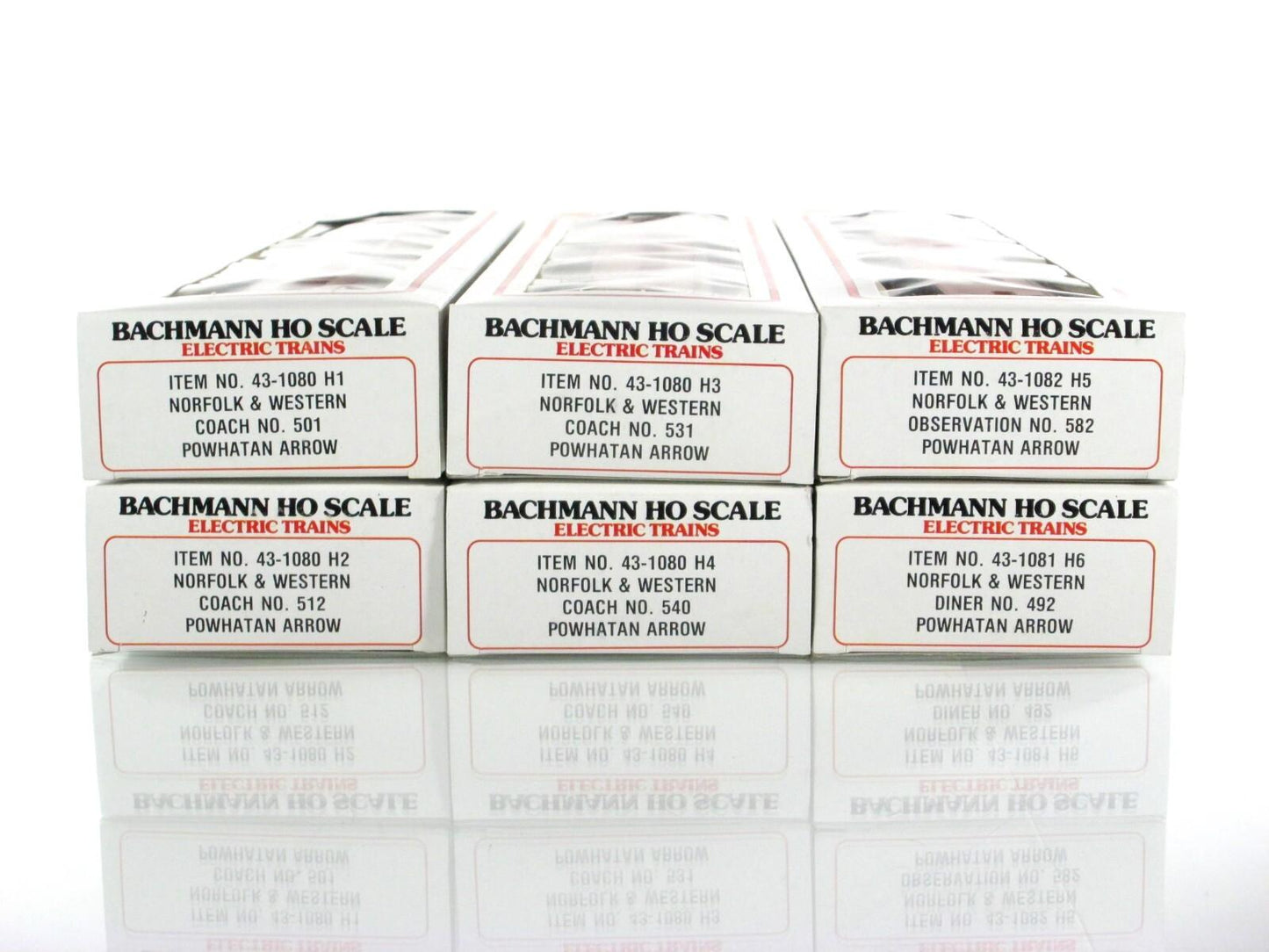 HO Scale Norfolk & Western *POWHATAN ARROW* Passenger Car Set - Bachmann 43-1290