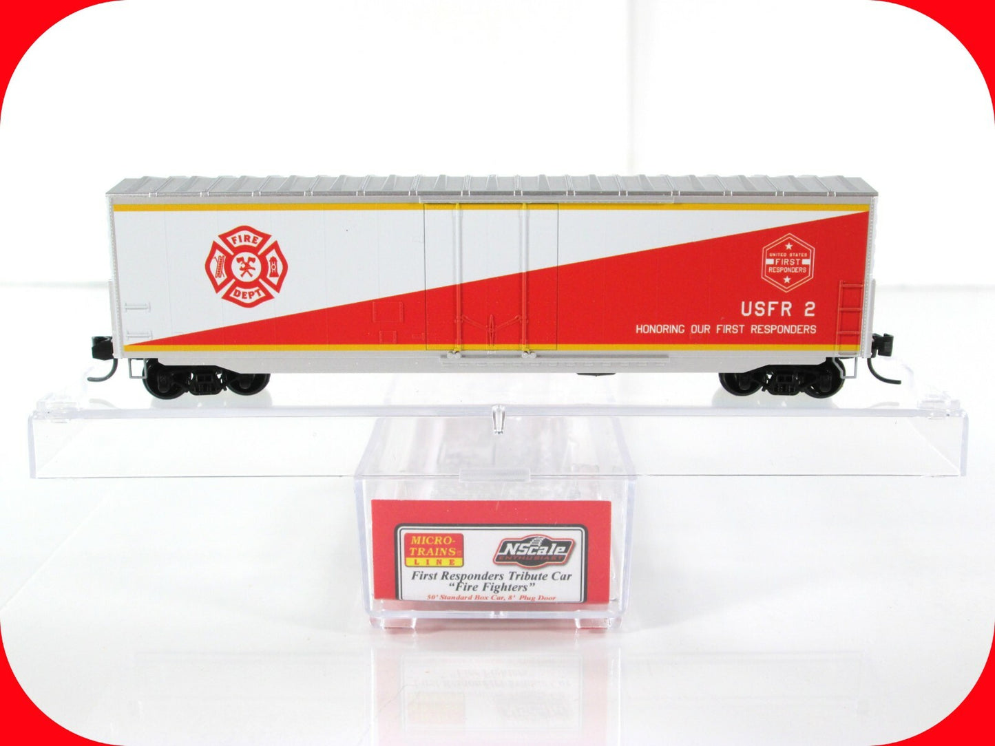 N Scale ***FIRST RESPONDERS - Fire Fighters** Tribute Car - Micro Trains Special