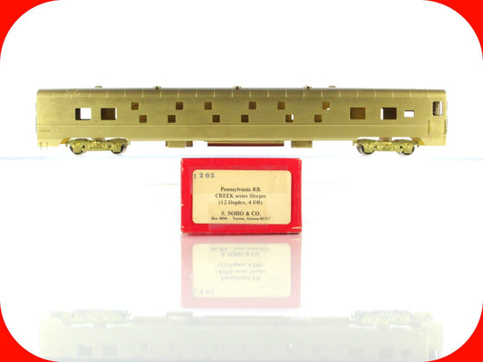 HO Scale BRASS ***PENNSYLVANIA*** CREEK Series  Sleeper Passenger Car -Soho 1203