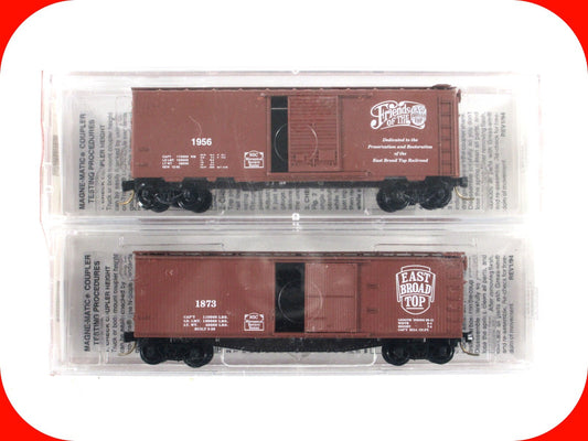 N Scale ***EAST BROAD TOP*** Historical Society Box Car Set - Micro Trains *RARE