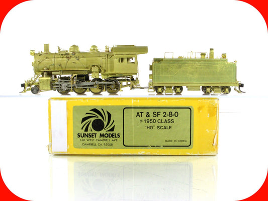 HO Scale Brass **SANTA FE**  2-8-0  1950 Class Steam Locomotive - Sunset Models