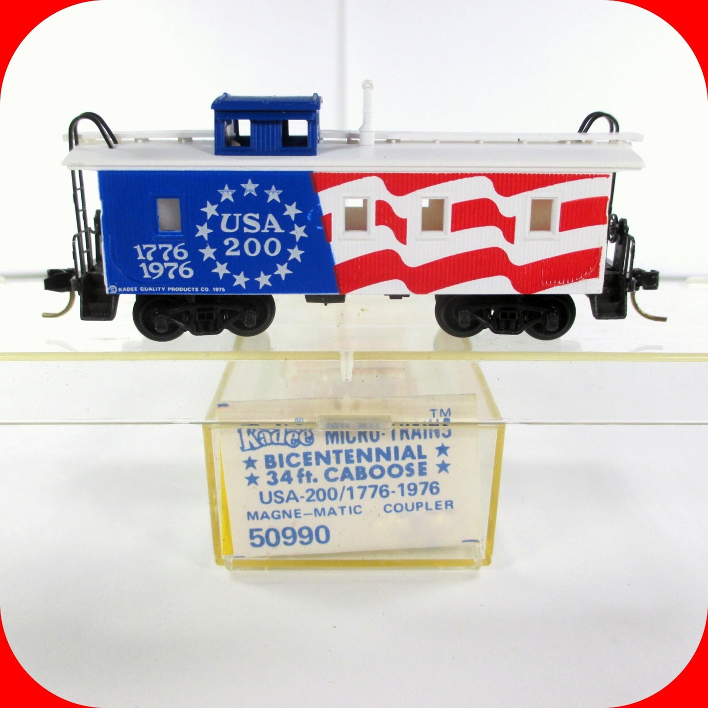 N Scale **July 4th 1776-1976** America Bicentennial Caboose - Micro Trains 50990