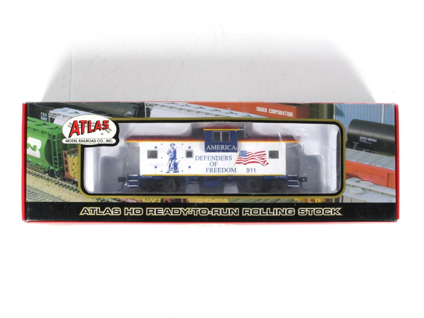 HO Scale ***AMERICA DEFENDERS of FREEDOM*** Spirit USA Caboose 911 -  Atlas 1992