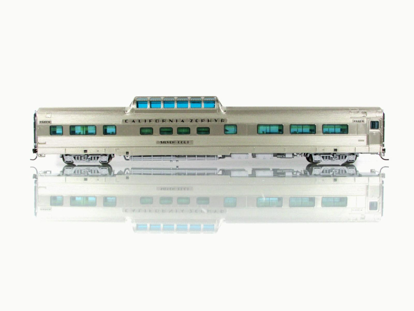 HO Scale **DRGW CA ZEPHYR** SILVER COLT Vista Dome #1106 -Broadway 1498, Lighted