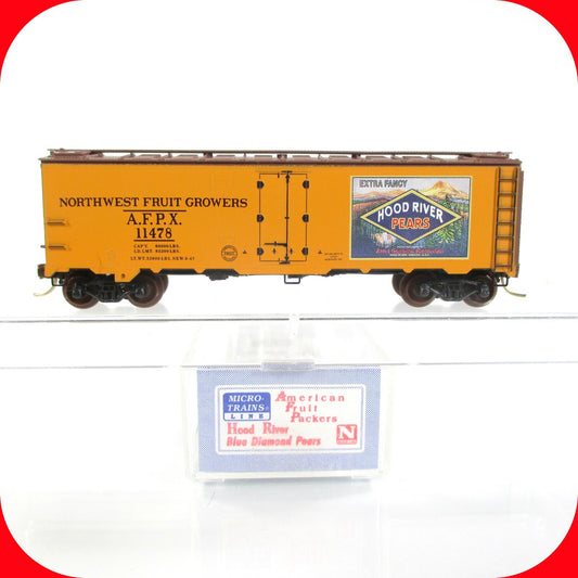 N Scale **HOOD RIVER PEARS** Reefer #02, AFPX #11478 -Micro Trains, Lowell Smith