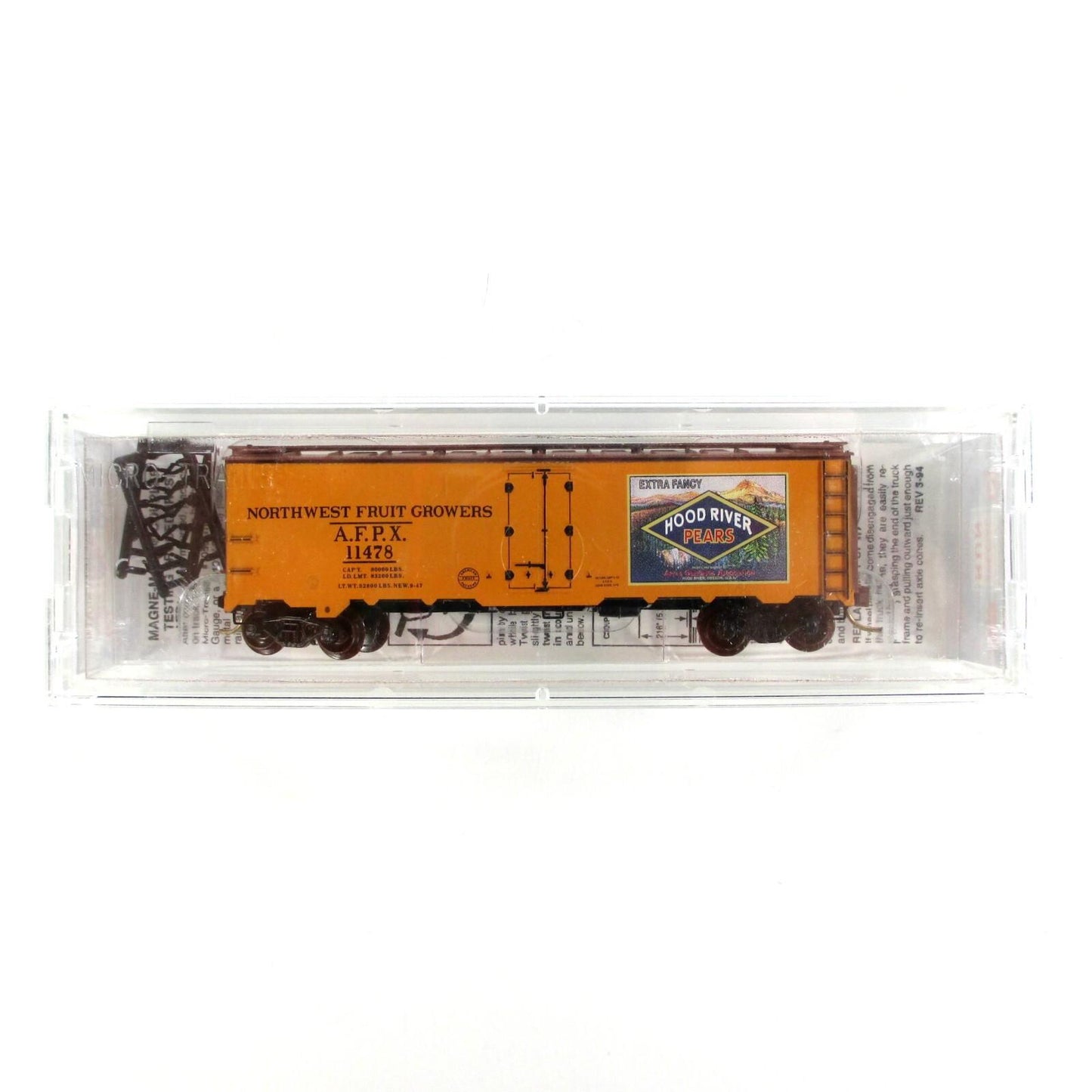 N Scale **HOOD RIVER PEARS** Reefer #02, AFPX #11478 -Micro Trains, Lowell Smith