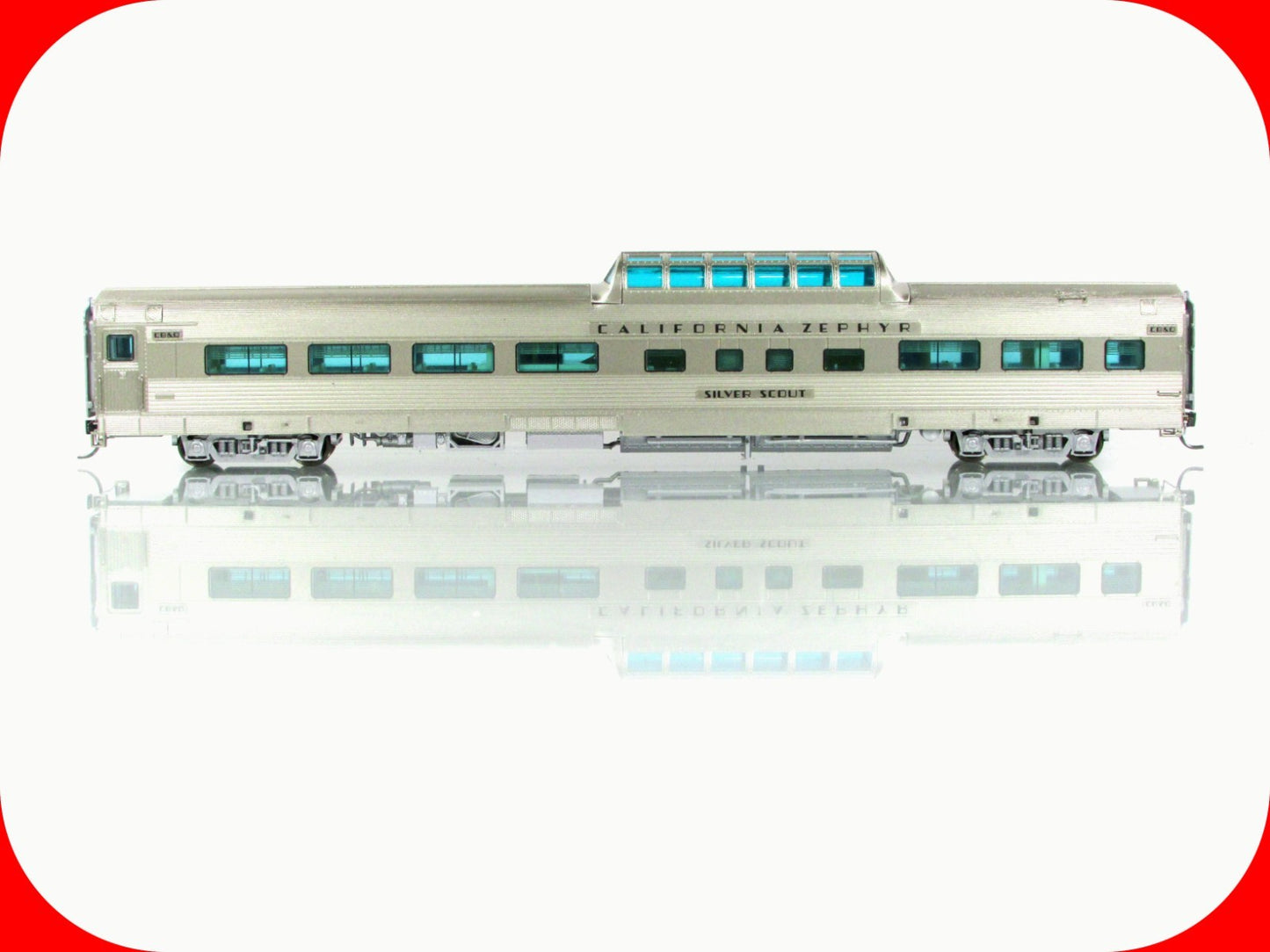 HO Scale **DRGW CA ZEPHYR** SILVER SCOUT Vista Dome #816 - Broadway 538, Lighted