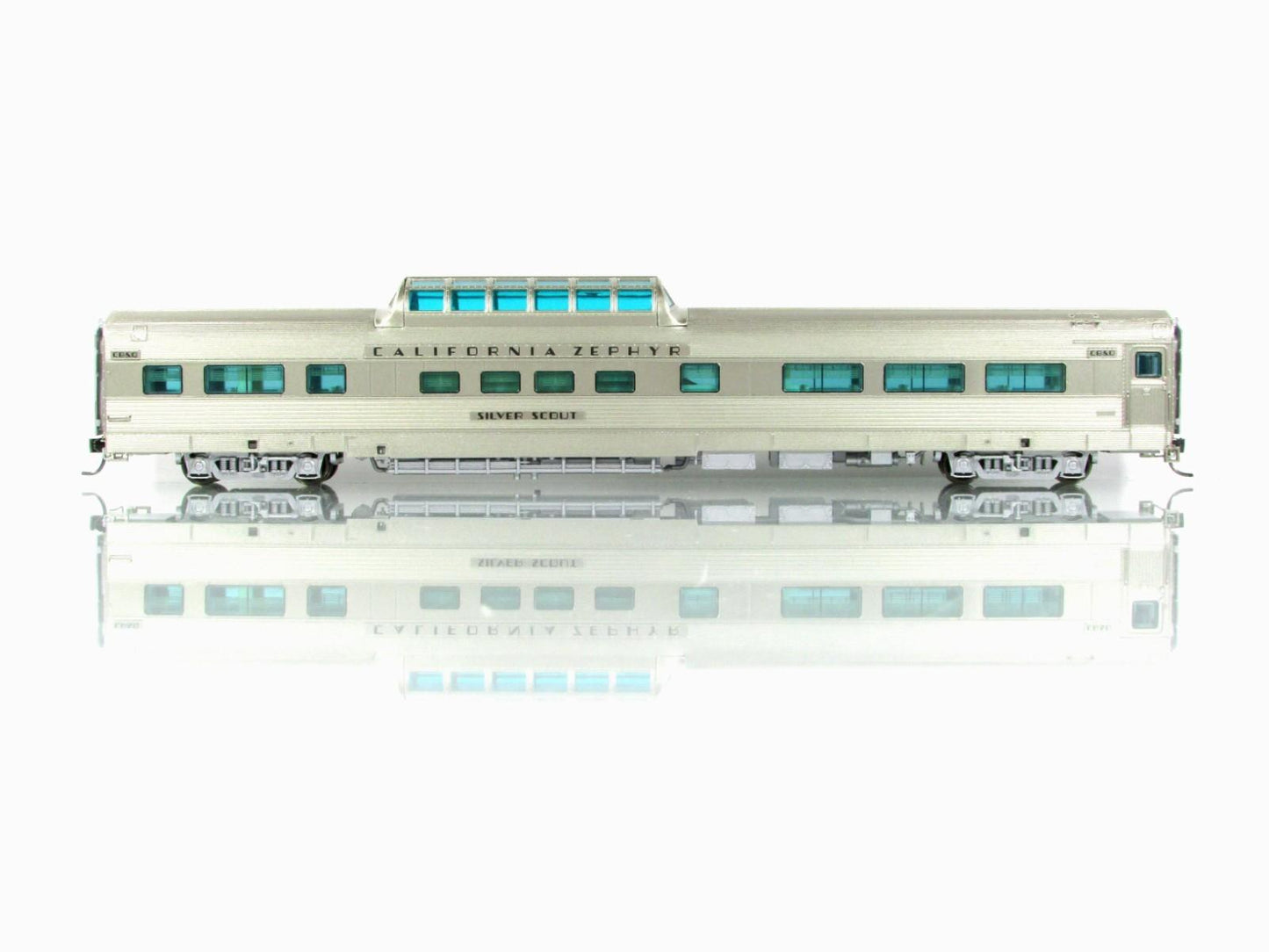HO Scale **DRGW CA ZEPHYR** SILVER SCOUT Vista Dome #816 - Broadway 538, Lighted