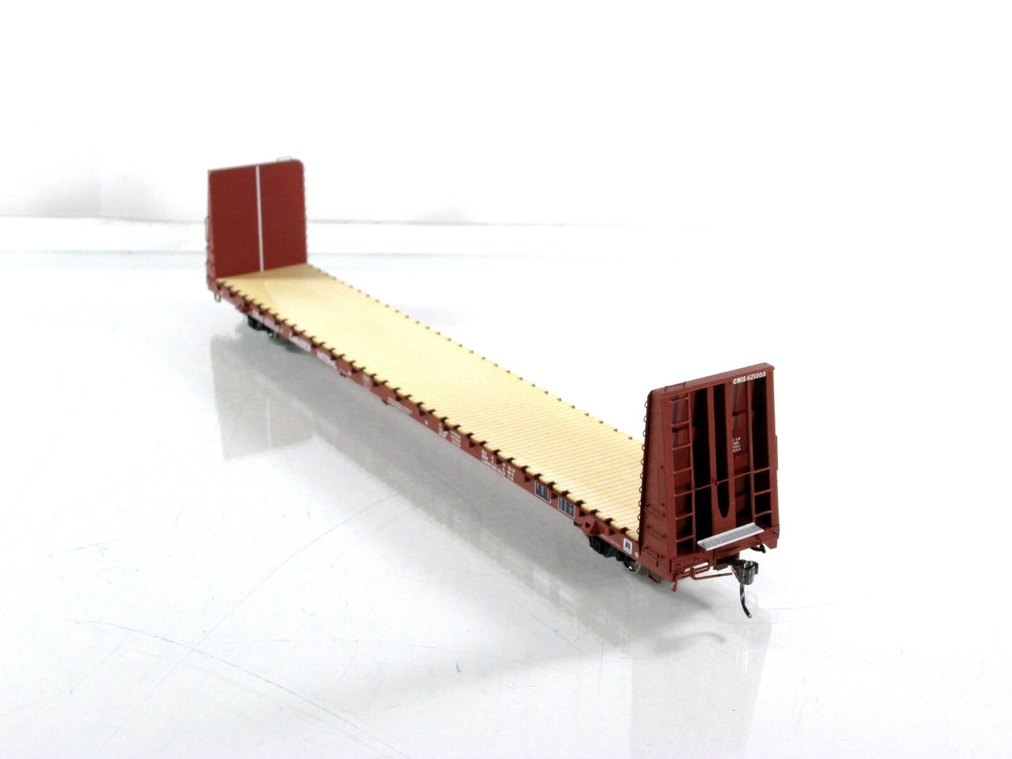 HO Scale ***CANADIAN NATIONAL*** Bulkhead Flat Car 6-Pack -Rapido Trains 147004A