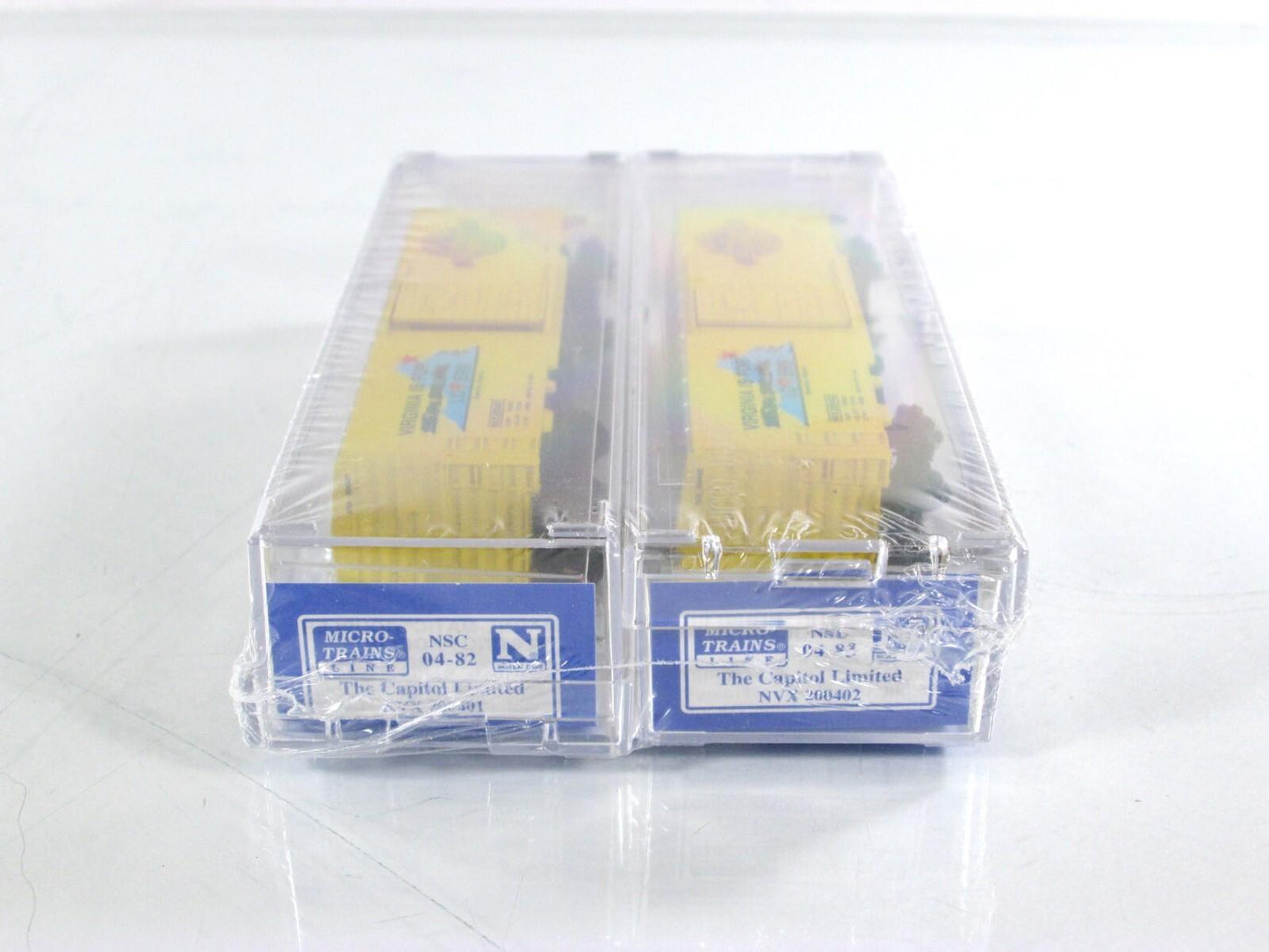 N Scale *VIRGINIA is for LOVERS* CAPITOL LIMITED Box Cars - Micro Trains Special