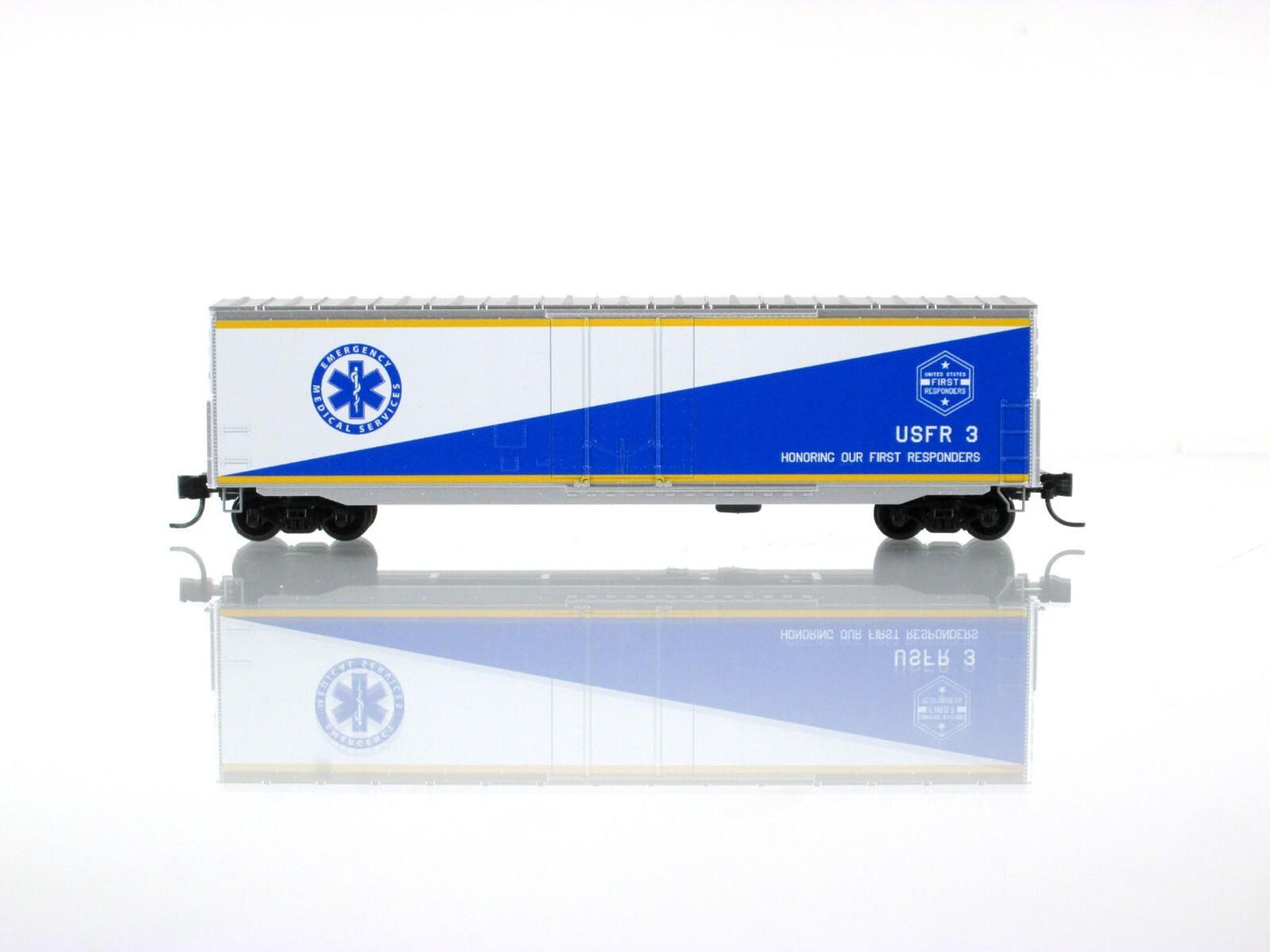 N Scale *FIRST RESPONDERS EMERGENCY MEDICAL* Tribute Car, Micro Trains NSE 22-01