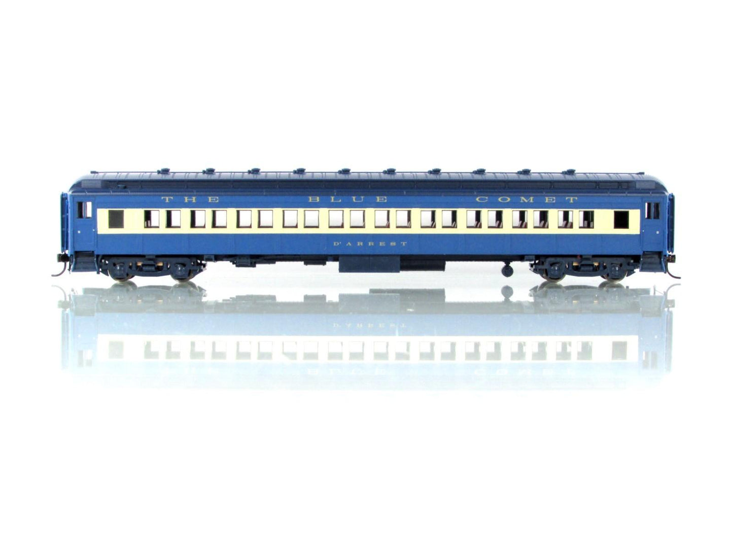 HO Scale ***CNJ BLUE COMET*** 80' Coach *D'ARREST* ----- Broadway 6437, Lighted