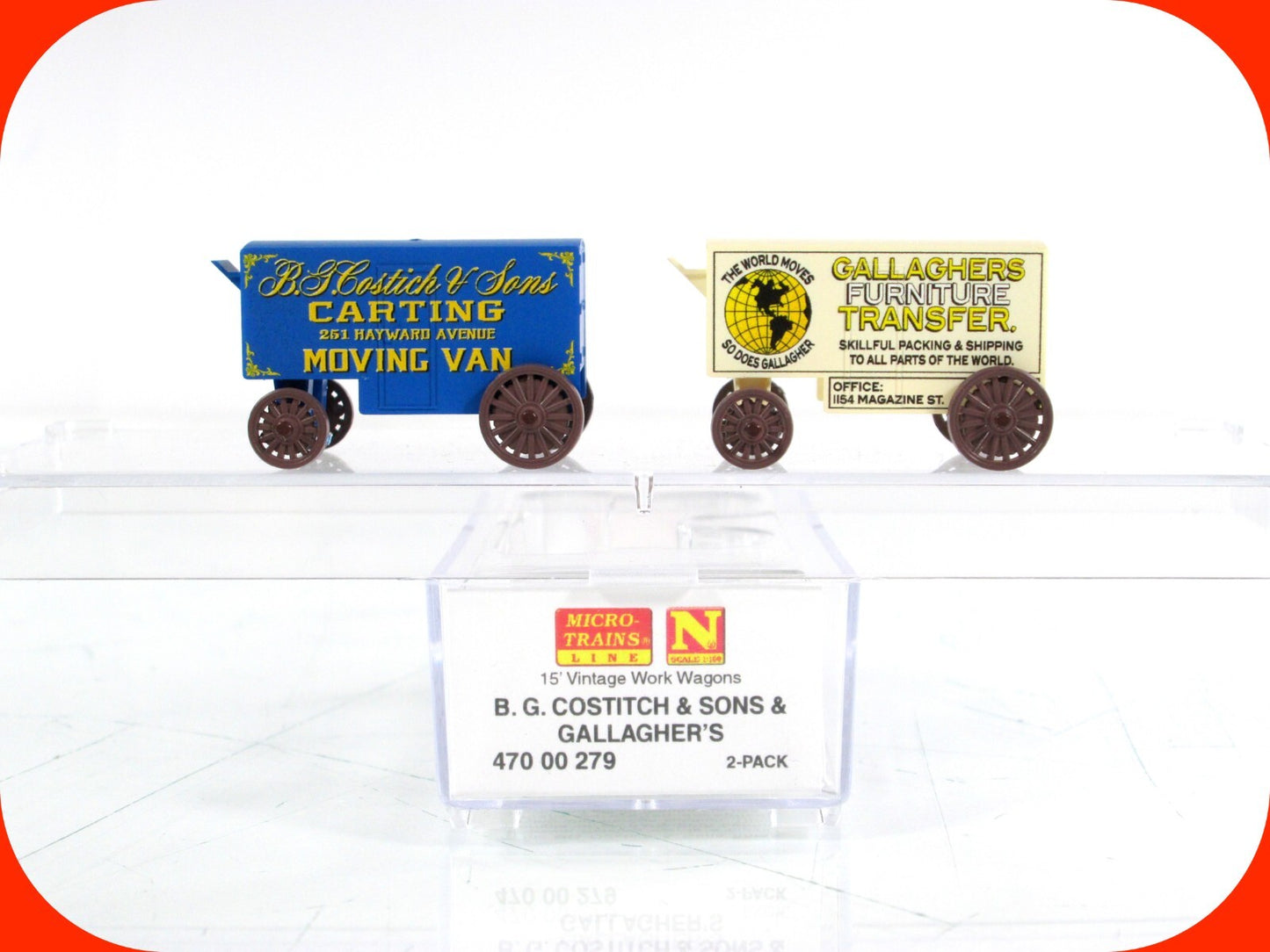 N Scale *B.G. COSTITCH, GALLAGHER'S* Vintage Wagon 2-Pack -Micro Trains 47000279