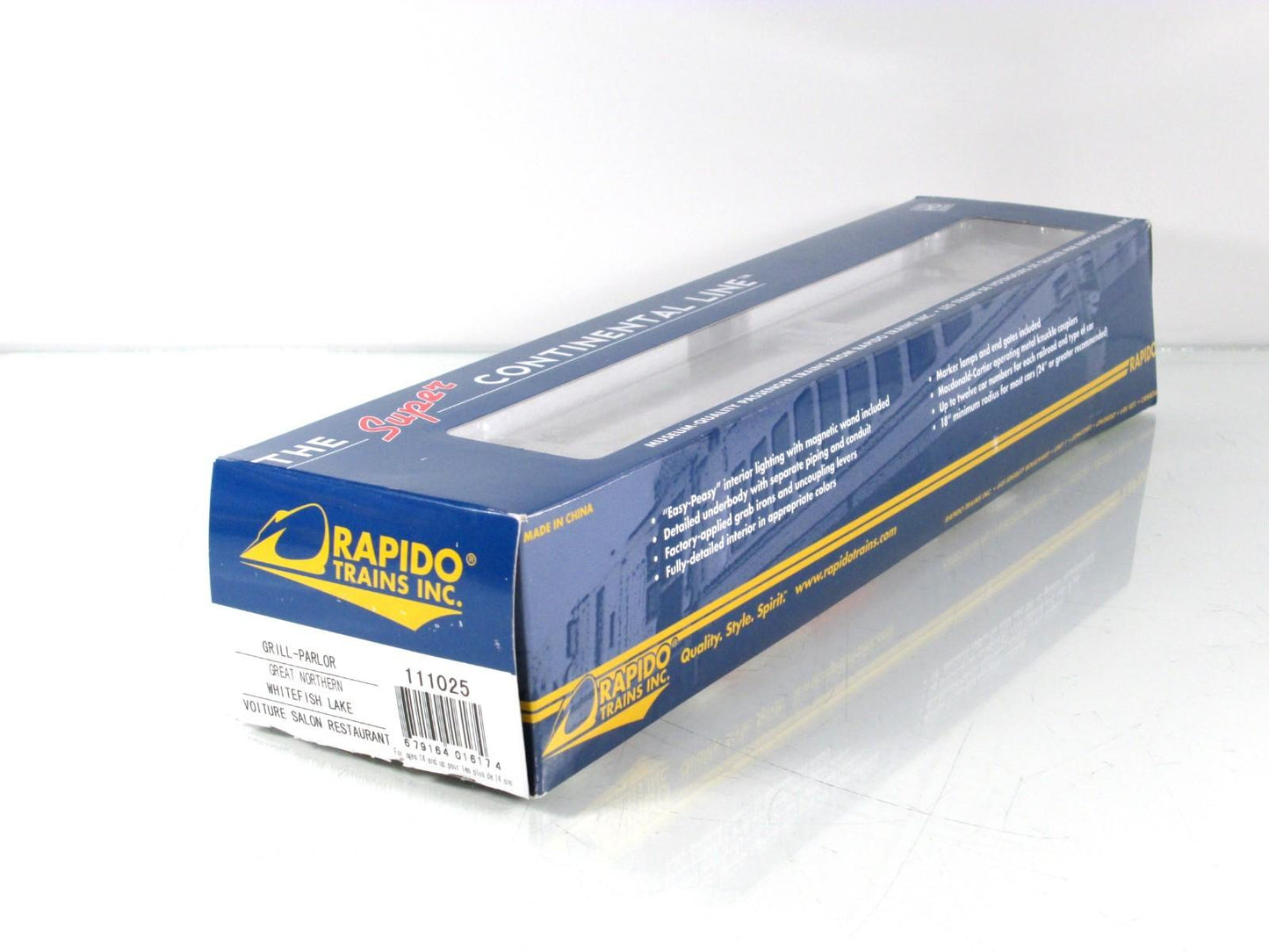 HO Scale GREAT NORTHERN Grill-Parlor Whitefish Lake 1245 -Rapido 111025, Lighted
