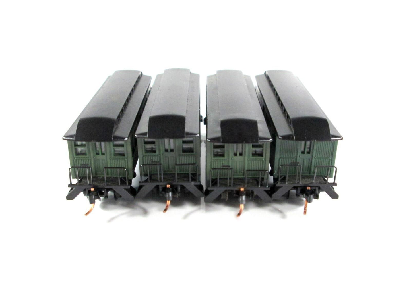 N Scale ***SANTA FE*** OVERTON Old-Time Passenger 4-Pack - Roundhouse, MTL Cplrs