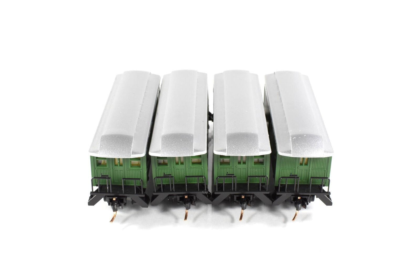 N Scale ***CENTRAL PACIFIC*** Overton Passenger 4-Pack --- Roundhouse, MTL Cplrs