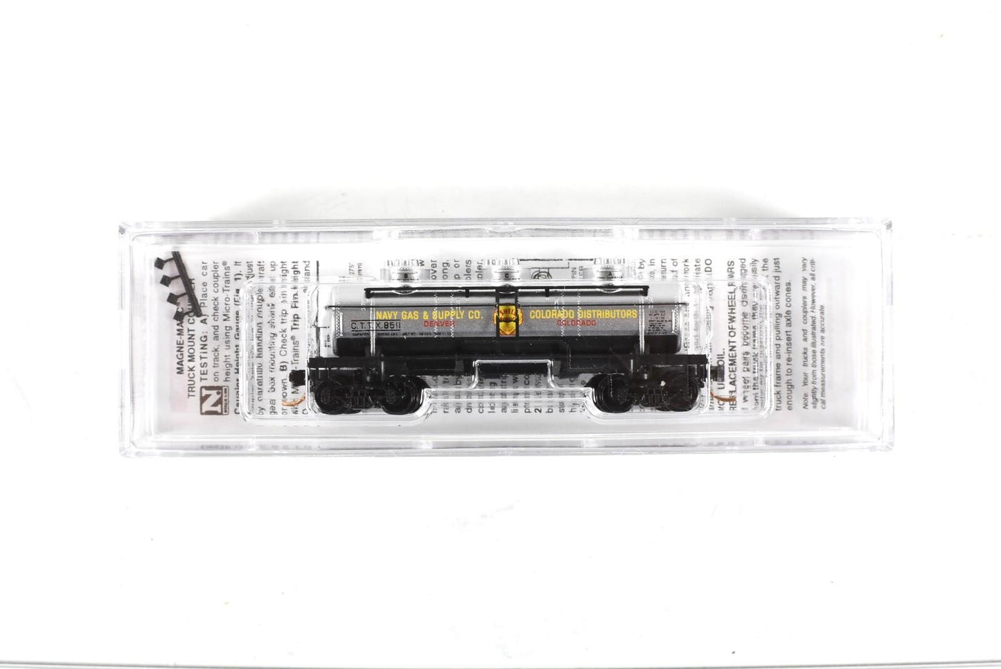 N Scale *NAVY GAS & SUPPLY* Denver, 3-Dome Tank Car #8511 -Micro Trains 06600080