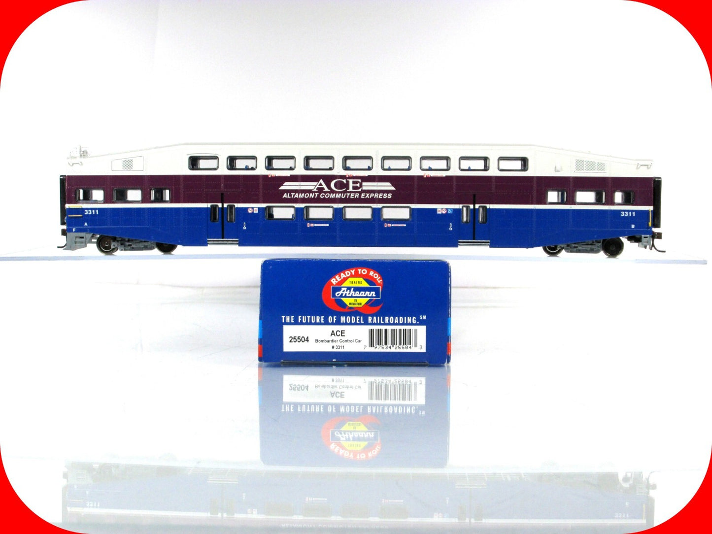 HO Scale *ALTAMONT COMMUTER EXPRESS* Bombardier Control Car #3311 -Athearn 25504