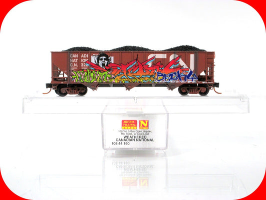 N Scale *CANADIAN NATIONAL* Weathered Coal Hopper #321316 -Micro Trains 10844160