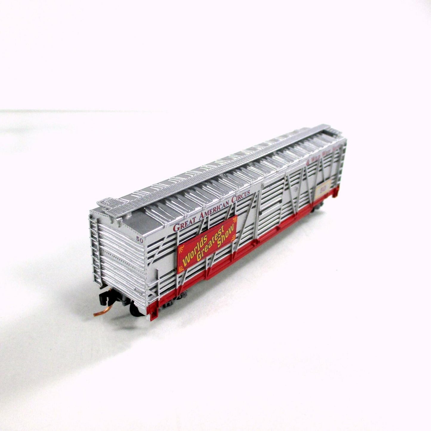 N Scale *AMERICAN CIRCUS & WILD WEST* Stock Car #50 - Atlas, Lowell Smith **RARE