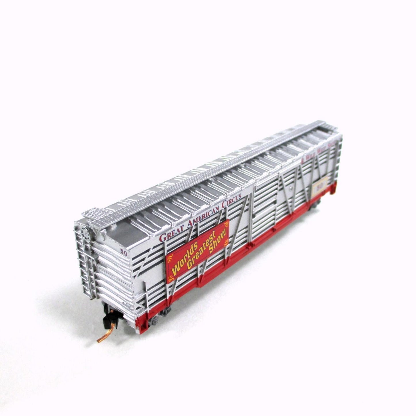 N Scale *AMERICAN CIRCUS & WILD WEST* Stock Car #50 - Atlas, Lowell Smith **RARE