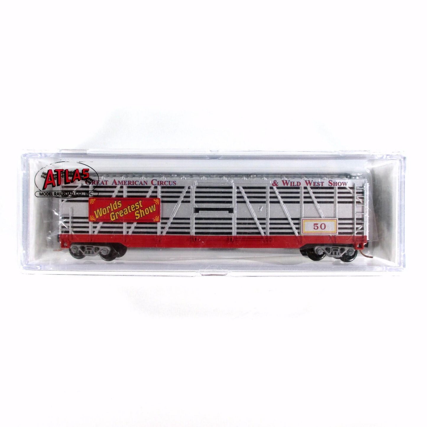 N Scale *AMERICAN CIRCUS & WILD WEST* Stock Car #50 - Atlas, Lowell Smith **RARE