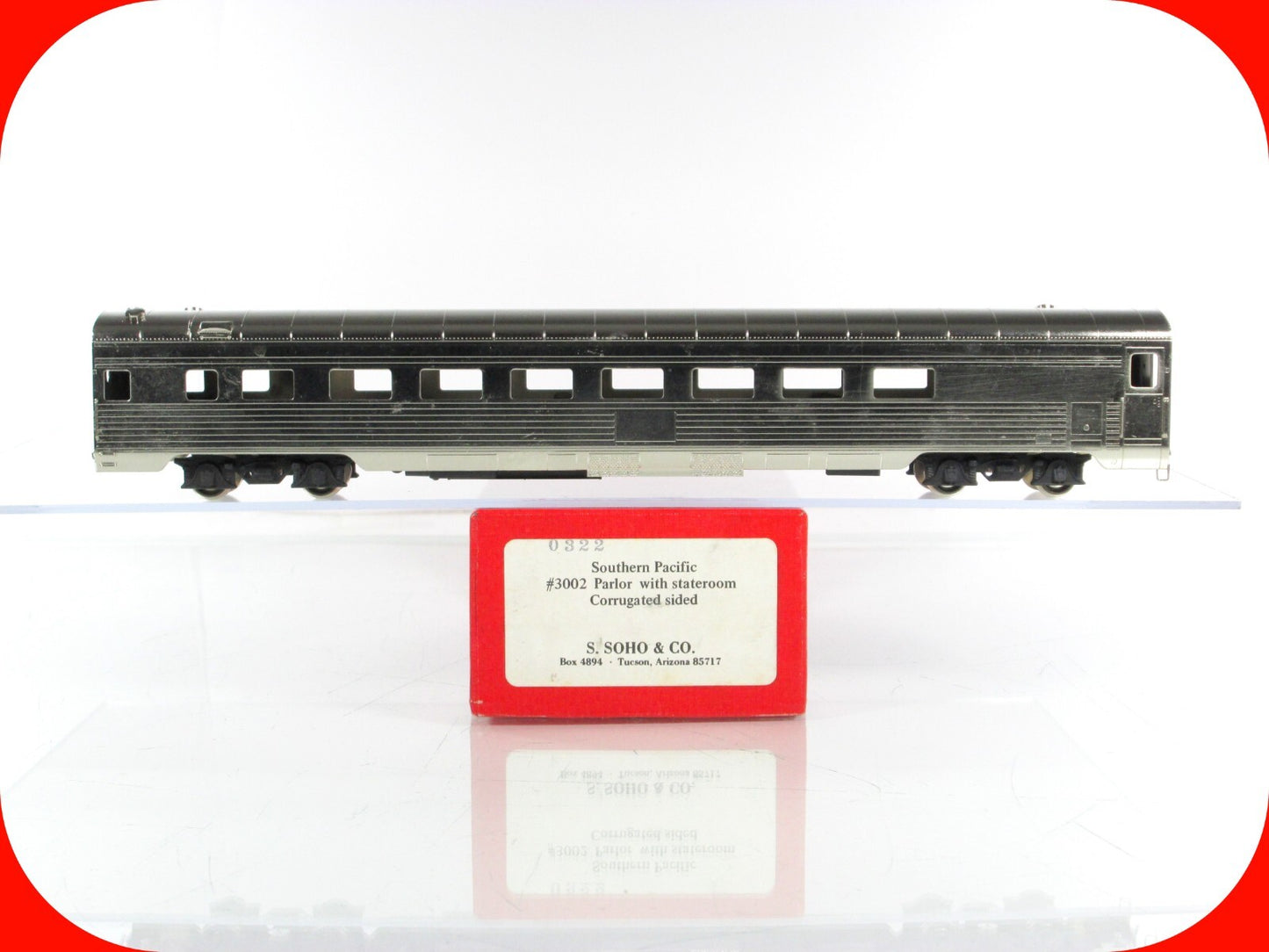 HO Scale BRASS ***SOUTHERN PACIFIC*** Parlor w/ Stateroom Car #3002 -- Soho 0322